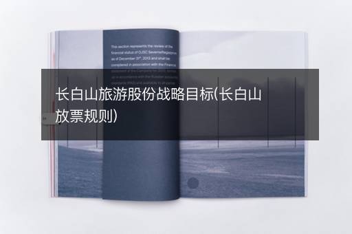 长白山旅游股份战略目标(长白山放票规则)